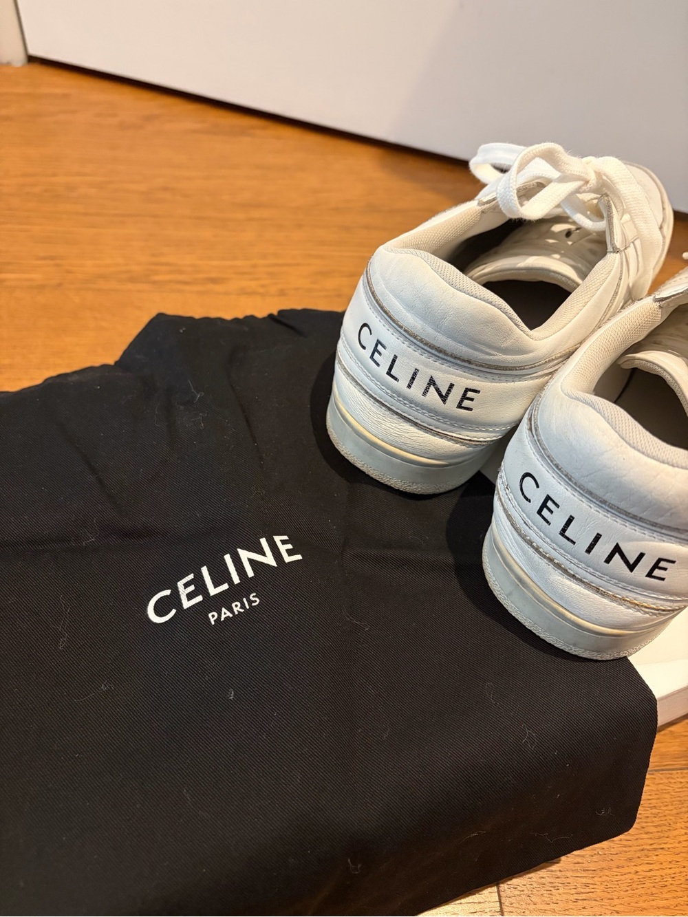 CELINE Women’s White Leather Sneakers